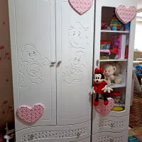 سیسمونی کامل دخترانه طرح خرس مهربون رنگ صورتی سفید