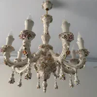 لوستر چینی آنتیک مدل گل برجسته یاس|لوستر و چراغ آویز|تهران, پونک|دیوار