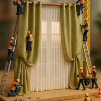 نصاب پرده هستم ، در اسرع وقت|خدمات پیشه و مهارت|چالوس, |دیوار