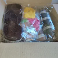 نخ و نقشه دو کلبه منظره آماده بافت تابلودستباف|تابلو فرش|رباط‌کریم, رباط‌کریم|دیوار