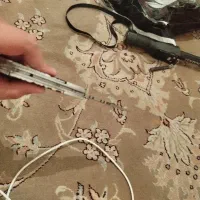 چاقو دنده ای استاد داوود دسته استخوان