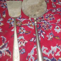 دیگ کوچیک مسی  قدیمی کفگیر  سینی|کلکسیون اشیاء عتیقه|شیراز, شاه قلی بیگی|دیوار