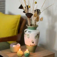 ست شمعدان طلایی  و گلدان دکوراتیو سایز بزرگ|صنایع دستی و سایر لوازم تزئینی|تهران, آرارات|دیوار
