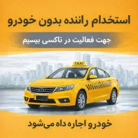 استخدام راننده خانم/آقا بدون خودرو،خودرو اجاره ای