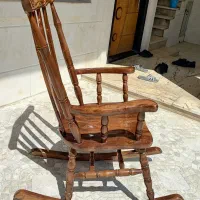 صندلی راک چوبی