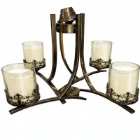 دو عدد لوستر ۴ شاخه فلزی