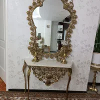 آینه شمعدان تمام برنز