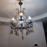 2 عدد لوستر آنتیک 4 شاخه آبکاری برنج با کیفیت بالا|لوستر و چراغ آویز|کرج, باغستان|دیوار