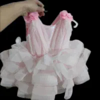 لباس عروس پفی کودک جدید صورتی خیلی کمرنگ تا۱/۵سال|لباس|نظرآباد, نظرآباد|دیوار