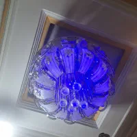 لوستر کریستالی موزیکال فلش خور بلوتوثی با چرخش|لوستر و چراغ آویز|قرچک, میرزائی جنوبی|دیوار