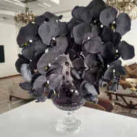 سه عدد گل ارکیده مشکی