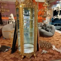 لوستر وآبنه قدی وپایه برنزی