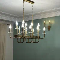 لوستر آویز رنگ کروم طلایی