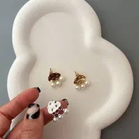 گوشواره استیل آبکاری شده طرح ابر|بدلیجات|تنکابن, |دیوار