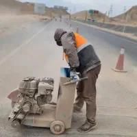 برش آسفالت با دستگاه کاتر