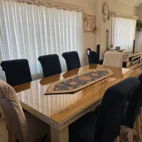 میزناهارخوری هشت نفره(شیشه رایگان)