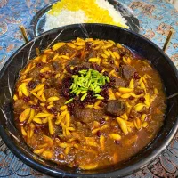 پلو خورشت خلال بادام کرمانشاهی|خوردنی و آشامیدنی|ساری, |دیوار