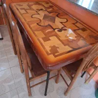 فرش و میز ناهار خوری شش نفره چوبی  جفت ۶،۰۰۰،۰۰۰