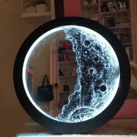 تابلو نوری آینه و ماه برجسته