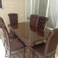 میز ناهارخوری چوبی شش نفره درحد نو