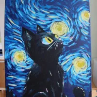 نقاشی روی بوم و مقوا