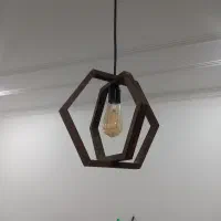 لوستر چوبی فانتزی (چوب روسی)|لوستر و چراغ آویز|یزد, |دیوار