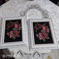 تابلو فرس دستباف سه تا یه شکل نو نواره بافته شده