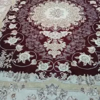 فرش ۱۲متری زرشکی وکرم