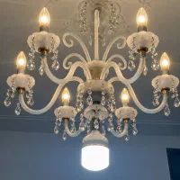 دو عدد لوستر کریستال ۶ شاخه