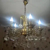 یک جفت لوستر برنز ۵شاخه|لوستر و چراغ آویز|همدان, |دیوار