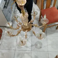 لوستر برنزی 8شاخه|لوستر و چراغ آویز|ارومیه, |دیوار