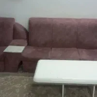 مبل راحتی ۷نفره و مبل سلطنتی ۷نفره و پرده حریر