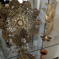 آینه کنسول و شمعدونی برنجی سیاه قلم کاسه میوه|صنایع دستی و سایر لوازم تزئینی|پاکدشت, شهرک امام رضا|دیوار