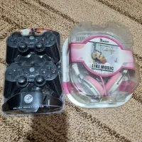 هدست با سیم و دسته بازی