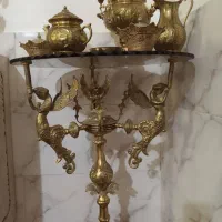 سرویس برنجی آنتیک کامل|کلکسیون اشیاء عتیقه|اقبالیه, |دیوار