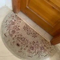 دو عدد پادری کرم رنگ ریز نقش