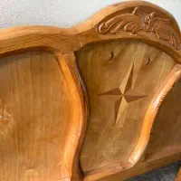 تخت دونفره چوب با تشک فنری طبی