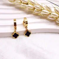 گوشواره تمام استیل طلایی طرح ونکلیف