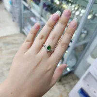 انگشتر تکنگین سبز نقره|بدلیجات|کرمانشاه, |دیوار