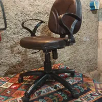 صندلی چرخدار جکدار سایپایی چرمی