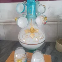 سرویس پذیرایی شیشه ای مدل گل رز