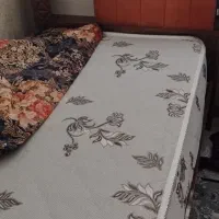 تخت تک نفره چوبی با تشک|تخت و سرویس خواب|سهند, |دیوار