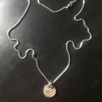 پلاک گردنبند با زنجیر رنگ اصلی