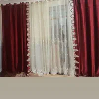 پرده زرشکی سالم فروش فوری|پرده، رانر، رومیزی|زابل, |دیوار