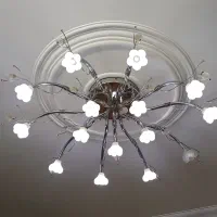 لوستر 15 شاخه و آباژور 5شعله|لوستر و چراغ آویز|اسلام‌شهر, بهرام آباد|دیوار