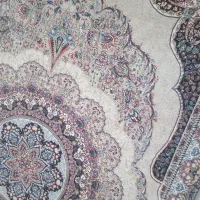 فرش 12 و 6 متری ست بسیار خوشرنگ با زمینه طوسی