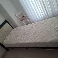 تخت فلزی . کفه فلزی .خوشخواب طبی .دوتا روکش|تخت و سرویس خواب|بابلسر, |دیوار