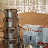 سرویس قابلمه استیل اصلی قدیمی safinox اورجینال ترک|ظروف پخت‌وپز|تهران, پونک|دیوار
