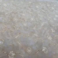 فرش کرم صدفی طلاکوب ۱۲۰۰شانه تراکم۳۶۰۰