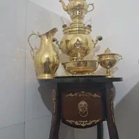 سماور برنج  با میز|صنایع دستی و سایر لوازم تزئینی|اردبیل, |دیوار